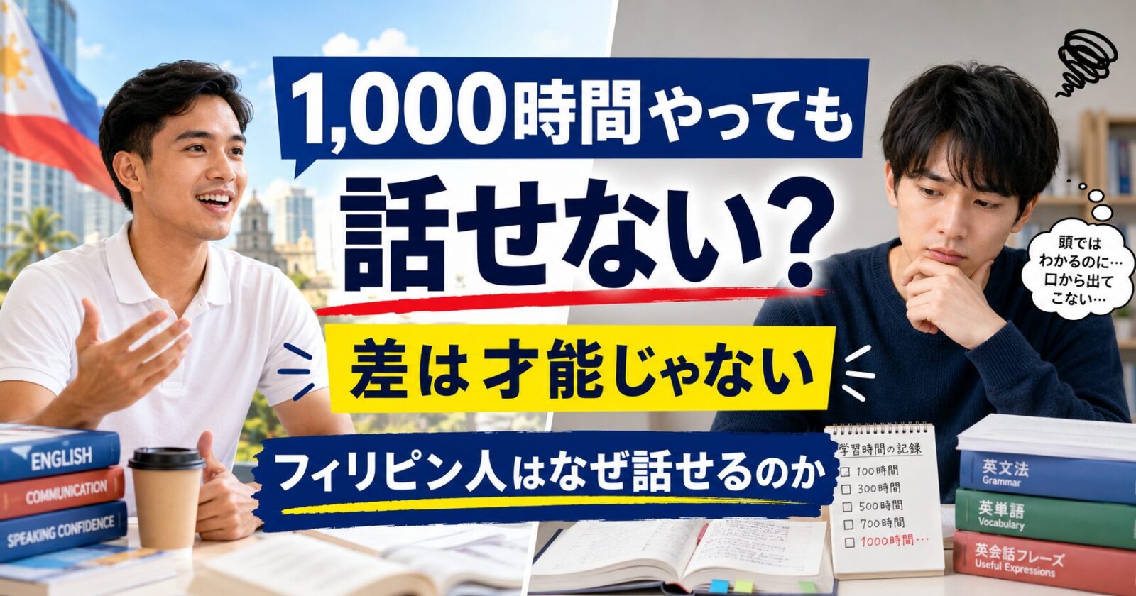 中高で1,000時間やったのに話せない——フィリピン人と日本人の英語力を分けるものとは？
